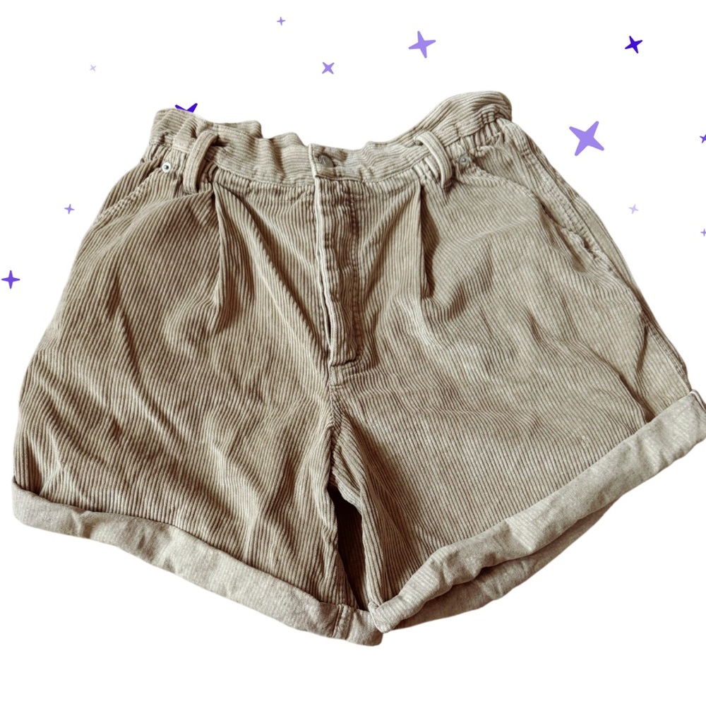 FREE PEOPLE CAMMIE SLOUCHY OVERSIZED CORD SHORTS S M - Picture 5 of 8